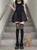 Calcetines Blancos y Negros de Rodilla Pure Desire Calcetas JK para Primavera y Verano, Moldeadores de Pierna Chica Picante Rayas Verticales Lolita Medias Largas Negras