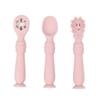 Juego de vajilla de silicona explosiva Plato para la cena para niños Plato separador Babero para bebé Cuchara para alimentos complementarios Juego de suministros para bebés y para madres