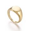 Anillo de Acero Inoxidable Brillante para Viento Frío Anillo de Acero de Titanio Chapado en Oro de 18K para Mujer Todo Fósforo Grabado de Logo