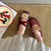 Primeiro Encontro Jifa Retro Francês Camélia Mary Jane Sapatos de Salto Único Feminino 2026 Novo Outono Tira Cruzada Sapatos de Festa Sola Macia