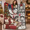 Manta de Franela Polar con Tema Navideño Impresión Digital Suministro Exclusivo Transfronterizo Dropshipping Cubierta de Sofá Manta Siesta de Oficina