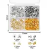 Set de tapones para los oídos multicolores, incluyendo cierres metálicos para pendientes, tapones de silicona antideslizantes y tapones transparentes; Materiales para accesorios de aretes DIY