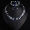 Conjunto de Banquete de Bodas de Nuevo Estilo Europeo y Americano, Conjunto de Lujo con Zirconia en Forma de Gota de Agua, Conjunto Súper Brillante de Venta Caliente Transfronteriza