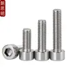 M2M2.5M3M4M5M6M8 Tornillos de Cabeza Cilíndrica de Acero Inoxidable 304 con Cabeza Hexagonal Tornillos de Cabeza Lisa