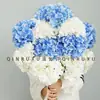 Hortensia Grande Simulada Individual de Seda Hortensia para el Hogar Bricolaje Boda Hortensia Grande Flores Artificiales Adornos