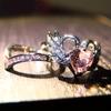 Joyería al por mayor Silver Chen Temu Europa y Estados Unidos comercio electrónico transfronterizo explosiones anillo de cisne rosa anillo de mujer anillo anillo anillo