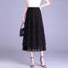 Elegante falda midi de lunares para mujer, nueva colección otoño 2026, de cintura alta, que cubre la cadera, moderna, versátil y estiliza, con un dobladillo ancho