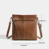Bolso de Mujer Estilo Nuevo, Bolso de Hombre Retro, Bolso de Hombro de Cuero Suave PU, Bolso Cuadrado Vertical de Gran Capacidad, Bolso Cruzado para Exteriores