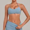 Sutiã Esportivo Cross-border com Bojo para Yoga Costas Nuas Alça no Pescoço Justo Roupa Íntima Esportiva Top para Corrida Fitness 6932