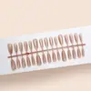 Uñas Postizas de Nuevo Estilo, 30 Piezas, Color Champagne de Alta Gama, Moda Ojo de Gato, Extensión de Uñas, Puntas de Uñas Desmontables al por Mayor
