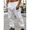 Fornecimento exclusivo transfronteiriço de calças de moletom esportivas versáteis masculinas vintage europeias e americanas com cordão solto, disponíveis para atacado