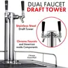 Máquina de cerveza artesanal de doble cabezal, máquina de cerveza de barril refrigerada por aire, máquina de cerveza de barril comercial, equipo de dispensación y refrigeración de cerveza Kegerator refrigerado por agua