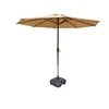 Guarda-sol de Exterior, À Prova de Chuva e Sol, Guarda-chuva de Pátio Espesso, Coluna Central com Manivela, Barraca de Jardim ao Ar Livre, Guarda-chuva Dobrável para Cafeteria