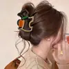 Elegante pinza para el pelo de tamaño grande para cabello grueso, pinza para el pelo simple nueva, pinza de tiburón para la parte posterior de la cabeza, accesorio para el pelo de cachorro de dibujos animados con galleta