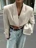 Nuevo blazer corto estilo británico para mujer, otoño de 2026, chaqueta casual de corte holgado de alta gama para mujer, venta transfronteriza