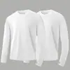 Camiseta esportiva casual masculina de manga longa estampada, moderna para adolescentes, adequada para todas as estações, gola redonda, top básico de manga longa
