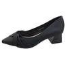 Sapatos de Salto Alto para Noite de Alta Moda para Mulheres, Novidade Primavera e Outono 2025 Sapatos Mary Jane Vintage Bico Fino com Salto Bloco