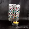 Material de Cobre Metálico Criativo Castiçal Giratório Lâmpada Vela de Aniversário Restaurante Romântico Lâmpada Giratória