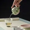 Tetera de sandía temática de gato creativa estilo chino Iru no Kizuki, juego de té Kung Fu personalizado pintado a mano, tetera para preparar té, tetera individual para mujeres