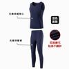 Outono e Inverno peluciado quente Colete masculino peluciado gola V roupa íntima longa cor sólida sem costura camisa de base slim-fit aquecimento quente