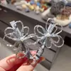 Presilha de Cabelo de Uma Palavra Flor Oca Bordada à Mão de Luxo Leve Dongdaemun Coreano Presilha para Cabelos Rebeldes de Temperamento de Alta Qualidade Novos Acessórios de Cabelo