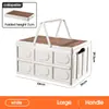 Caja plegable estilo camping exterior, tapa de madera para maletero de coche, caja organizadora de picnic estilo camping, caja de almacenamiento extra grande para el hogar