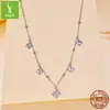 Yinziyun Nueva Cadena para Clavícula de Diamante Mosang de 1 quilate para Mujer, Lujo Ligero, Sentido de Alta Gama, Collar de Plata s925 MSN009