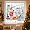 Festival de Natal Multi-Estilo Boneco de Neve Animal Adesivos para Janela Vidraça de Loja Porta de Vidro Decoração de Casa Adesivos Eletrostáticos para Vidro