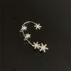 Obviamente, o mesmo floco de neve estrela de seis pontas de zircão gancho orelha pequeno clipe de orelha fresco sentido avançado nenhuma orelha buraco orelha clipe ósseo mulheres