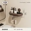 Estante de Almacenamiento para Baño con Ventosas, Sin Taladro, para Baño del Hogar, Inodoro, Lavabo, Montado en la Pared, Estante de Almacenamiento con Drenaje