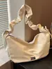 Bolsa Plissada de Grande Capacidade para Mulheres, Elegante Nova Bolsa Dumpling 2026, Design de Cor Sólida, Bolsa de Ombro Transversal para o Dia a Dia