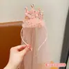 Acessórios de Cabeça Infantis, Coroa de Princesa para Bebê, Acessórios com Véu, Faixa de Cabelo, Chapéu de Aniversário, Acessórios de Cabelo, Acessórios de Cabelo Doces e Delicados para Meninas