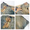 Jeans Anchos de Estilo Vintage con Cinta de Oso para Hombre, Nueva Colección de Primavera, Pantalones Casuales Rectos Sueltos Lindos y Únicos para Mujer