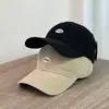 Estilo Coreano Viya Man Novo Bordado de Letra Boné de Baseball Feminino Estilo Coreano Versátil Circunferência da Cabeça Grande Aba Macia Boné de Pai Moderno