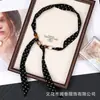 Bufanda de Seda con Cuentas de Diseñador Único, Ajustable y Versátil para Primavera y Verano, Accesorio para el Cuello con Sentido del Estilo, Bufanda de Cinta para Mujer