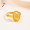 Tienda de oro con arena de oro estilo corte europeo retro anillo de medalla de oro ovalado regalo retro Gorgeous para novia