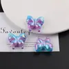 Mariposa Cola de Golondrina de Color Chapado en UV Mariposa Degradada Cuentas Sueltas Pequeñas Cadena de Teléfono Móvil Hecha a Mano DIY Joyería de Cuentas Materiales y Accesorios