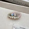 Pinza de Pato de Perlas y Pedrería Coreana Pasador de Acetato Moda Elegante Pinza para Flequillo Pinza Lateral Accesorio para el Cabello Tocado para Mujeres Venta al por Mayor