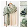 Bufanda de Seda para Mujer de Seda de Morera, Bufanda Larga Estampada para Protección Solar, Recuerdo, Chal Ligero de Lujo de Alta Gama, Dropshipping