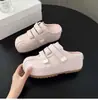 Mules Estilo Birkenstock con Suela Gruesa para Aumentar Altura para Mujer, Nuevos Zapatos Casuales Blancos Retro Slip-On Verano 2026