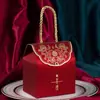 Caixa de doces para casamento de alta qualidade, novo estilo chinês, caixa vazia de papelão para doces, saco de doces, caixa de embalagem para presentes de mão, atacado