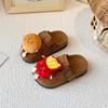 Chinelos Femininos de Verão 2025 Novos Desenho Animado Hambúrguer Batatas Fritas Birkenstocks Planos Chinelos Infantis Chinelos para Meninas Tendência