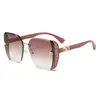 Gafas de Sol para Mujer con Montura Polygonal Negra con Polvo de Brillo, Estilo Lujo Ligero, Forma de M de Gama Alta, Gafas de Sol de Celebridad de Internet de Tiktok