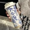 Nuevo vaso termo de acero inoxidable 316, alto valor de color, taza net red de lirio de los valles, doble capa, portátil, para llevar, regalo, taza de café, tendencia