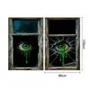 Decoración de Ventana de Casa Embrujada de Terror Popular Transfronteriza para Halloween, Banderín Doble de Fondo de Mano Fantasma Emocionante, Cubierta de Ventana