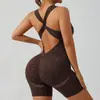 Traje de Yoga Enterizo sin Costuras con Estampado de Leopardo y Lazos Cruzados más Vendido de Shein para Fitness, Deportes y Uso Casual de Mujer