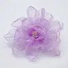 Accesorios de Flores de Hilo de Seda de 45/90 mm, Hilo de Malla con Bordes Quemados, Accesorios Florales, Flores de Tela, Componentes de Accesorios para el Cabello Hechos a Mano para DIY