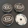 Adequado para Calotas de Roda Modificadas Kia 60mm Capa de Logo de Pneu Prata Preto 030 Base 56mm Clipe