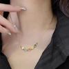 Pulsera tobillera collar de cara sonriente colorida para mujer, lujo ligero, diseño de nicho, exquisito, para novias, cuerda fina para la mano, acero de titanio, no se decolora