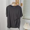 Camiseta de Verano para Mujer con Nudo Largo y Corto, Fresca y con Caída, Efecto Adelgazante, Top Holgado para Yoga y Danza